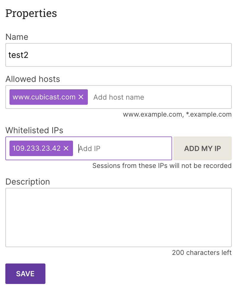 White-listed IPs