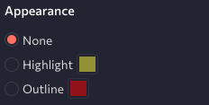 Reference Appearance Settings